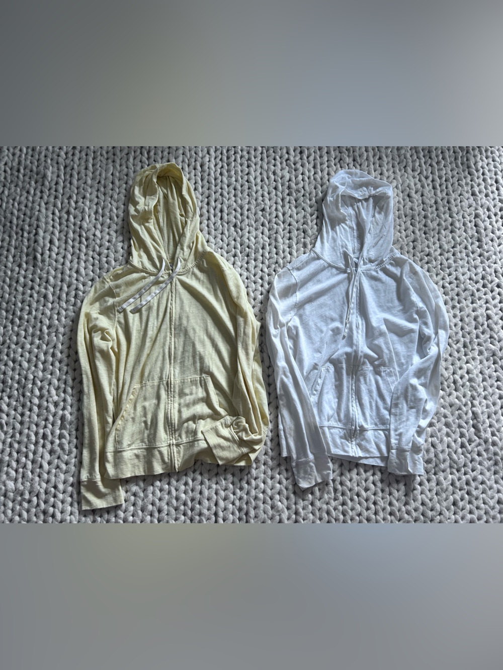 Women’s thin beachy zip up hoodie jacket size medium bundle of 2